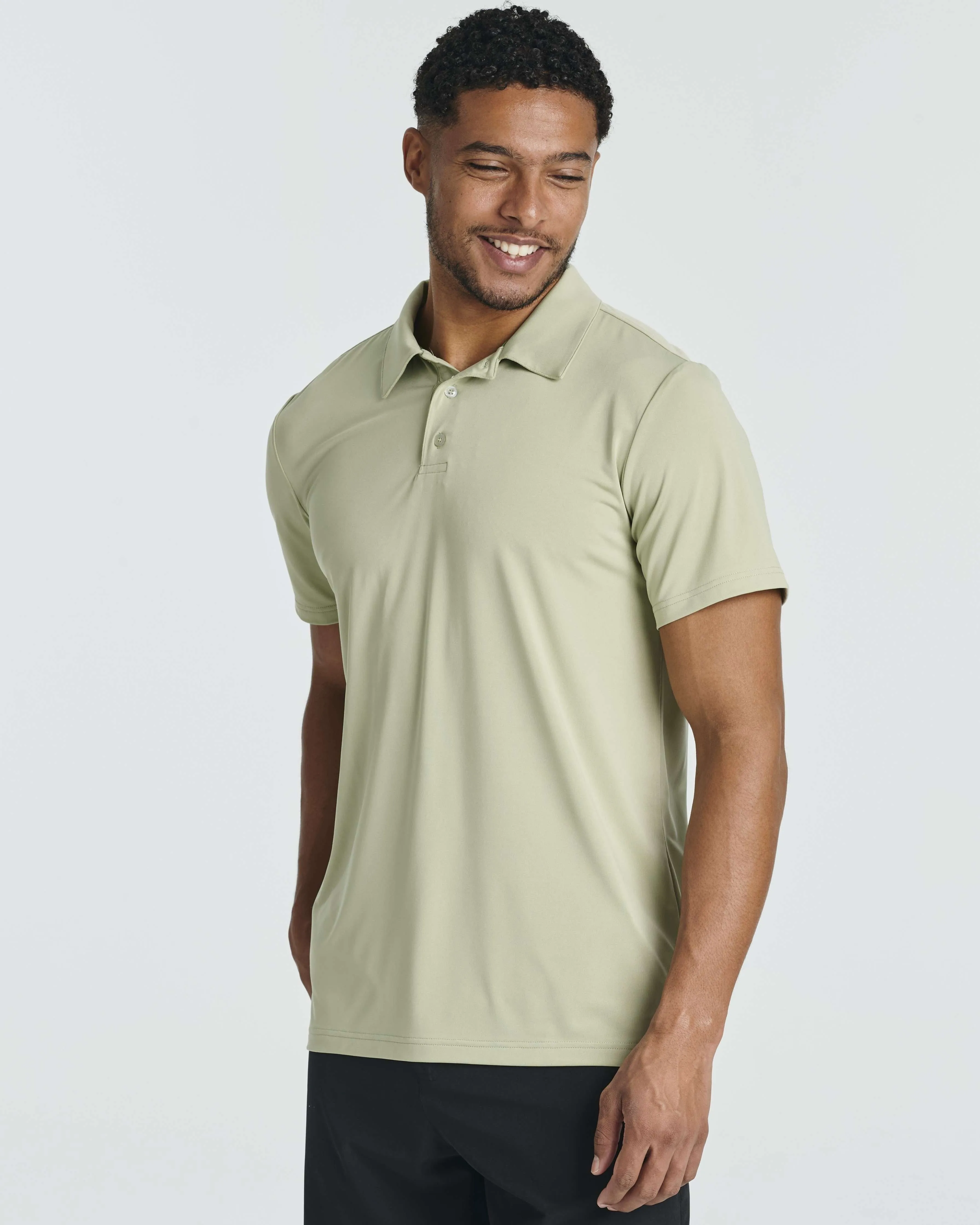 3 Pack: Men's Dry-Fit Short Sleeve Polo Shirt (Available in Big & Tall)