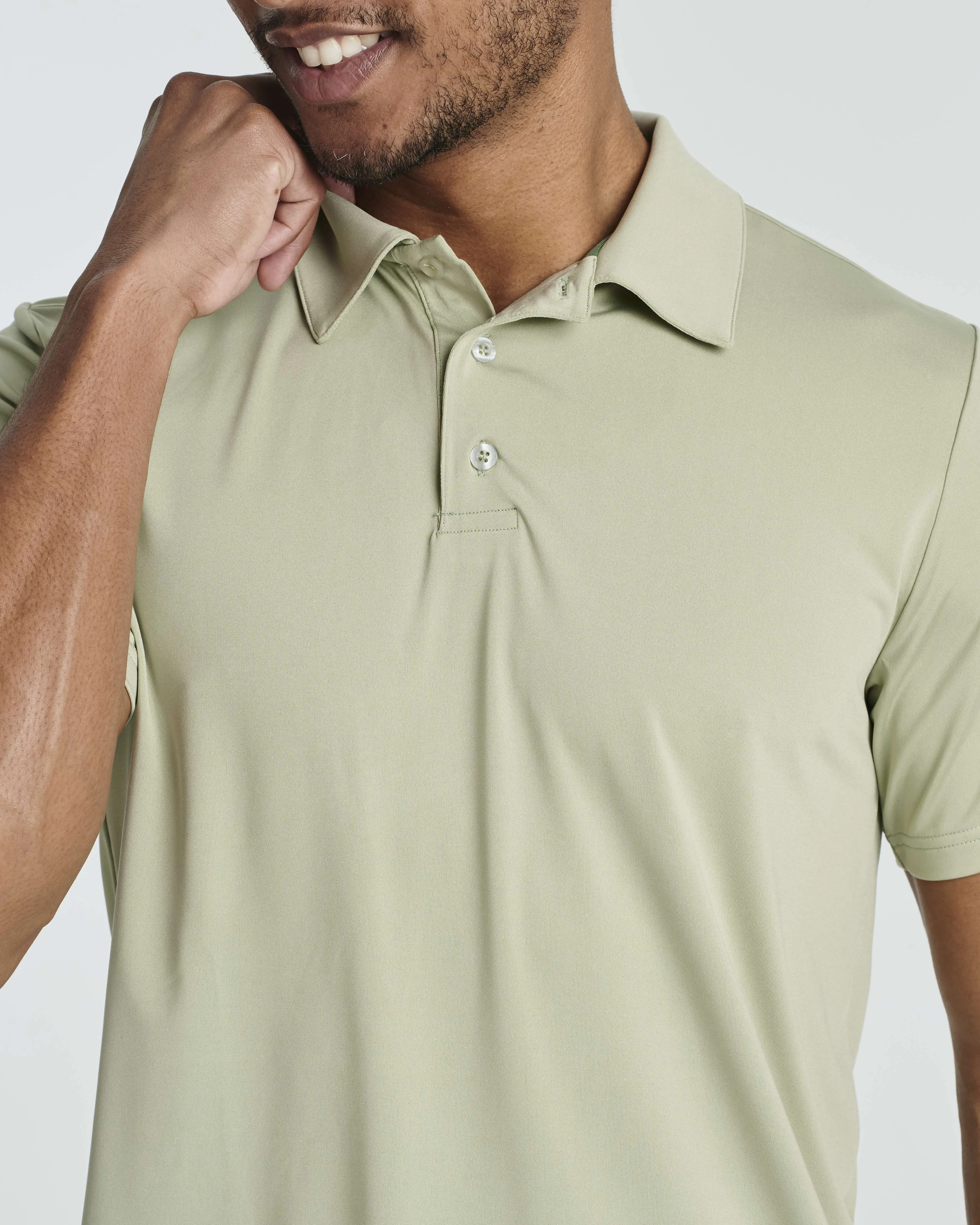 3 Pack: Men's Dry-Fit Short Sleeve Polo Shirt (Available in Big & Tall)