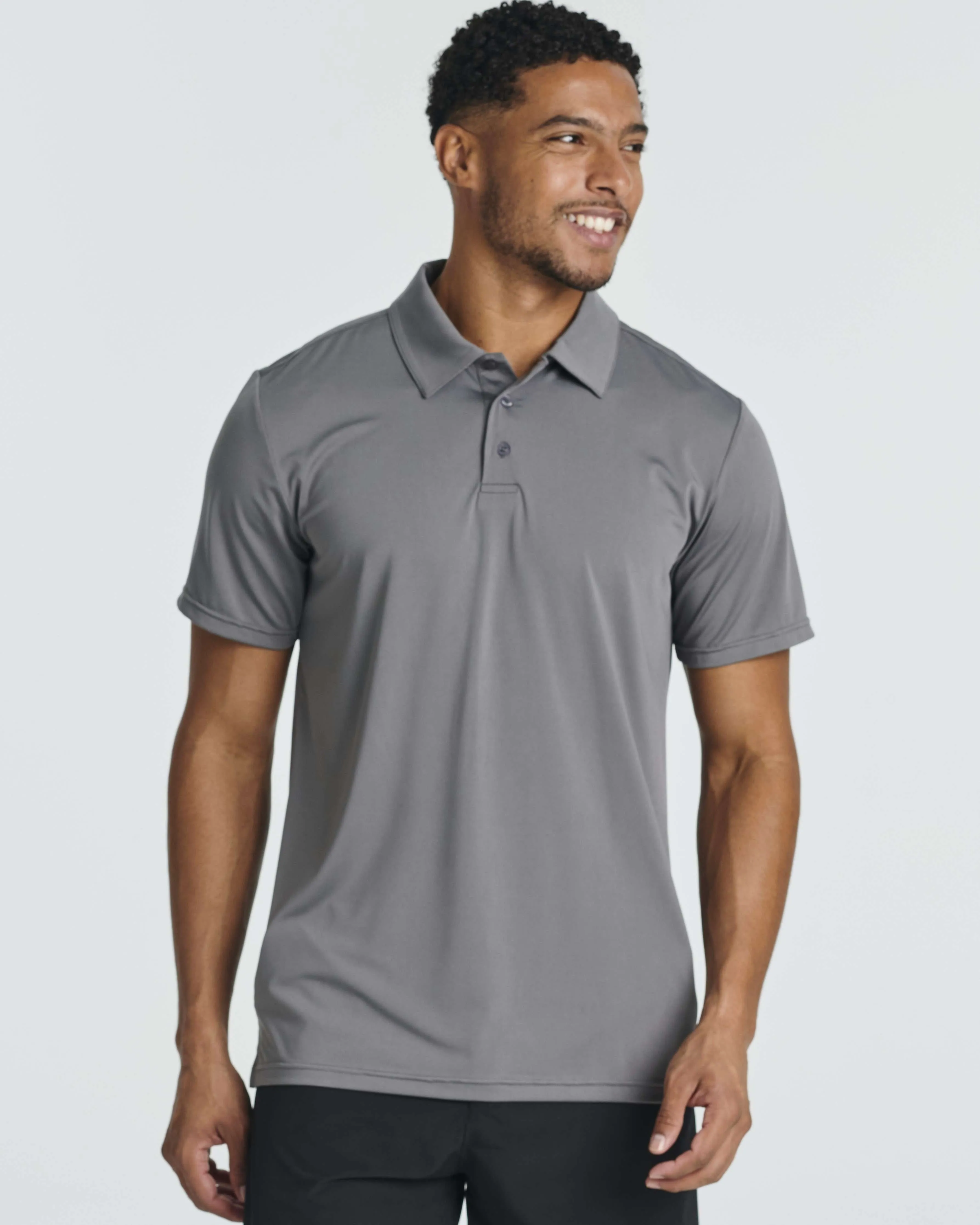 3 Pack: Men's Dry-Fit Short Sleeve Polo Shirt (Available in Big & Tall)