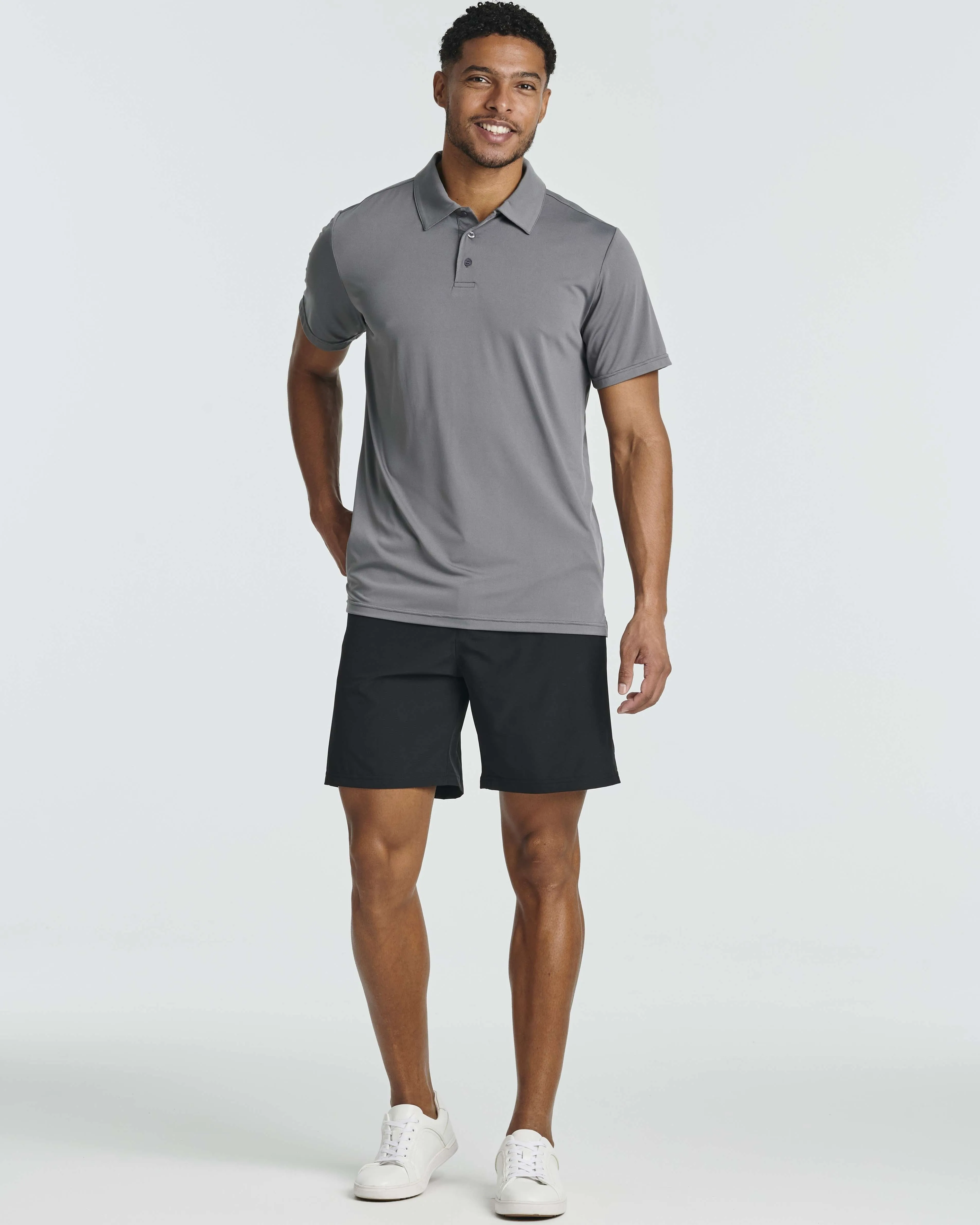 3 Pack: Men's Dry-Fit Short Sleeve Polo Shirt (Available in Big & Tall)