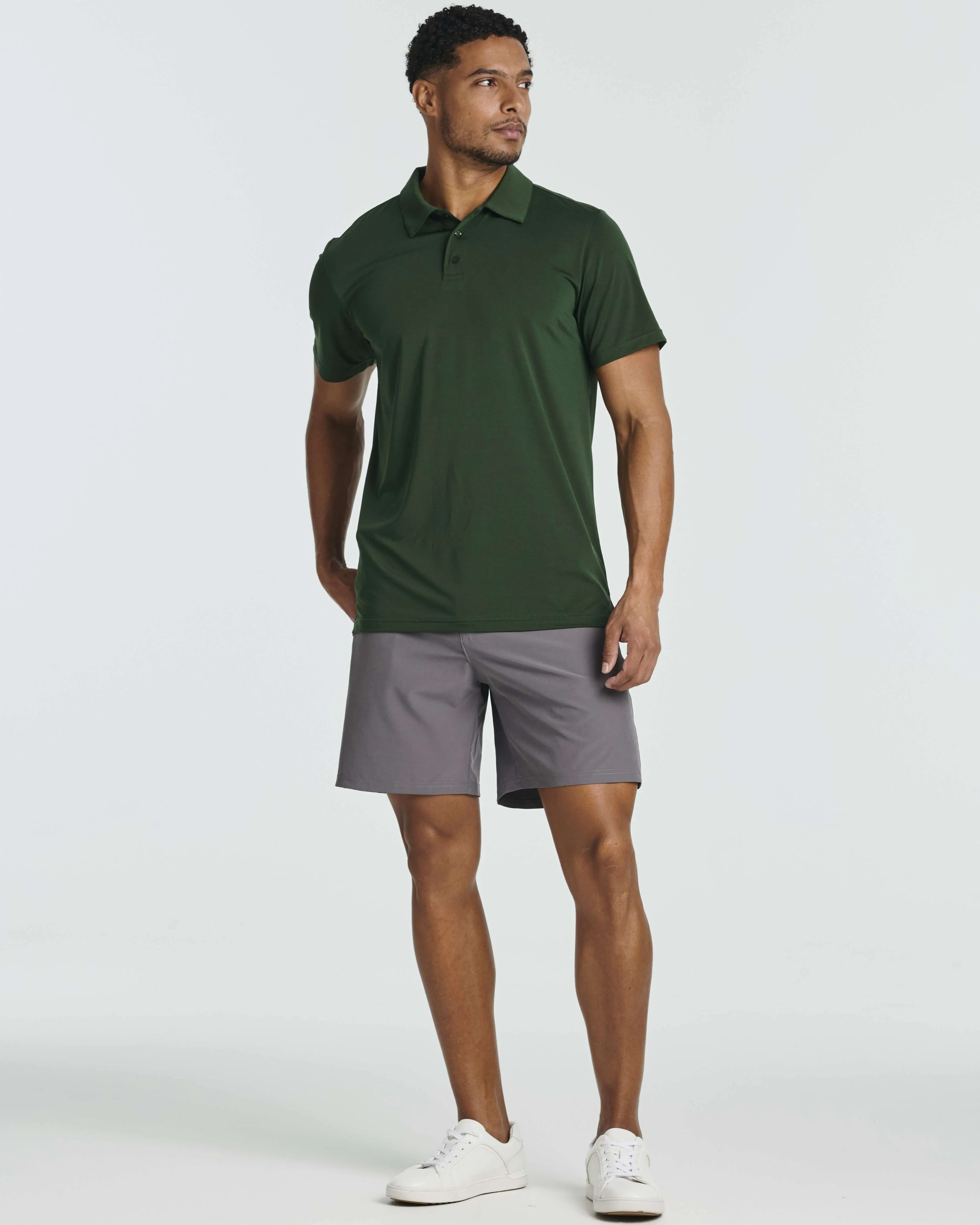 3 Pack: Men's Dry-Fit Short Sleeve Polo Shirt (Available in Big & Tall)