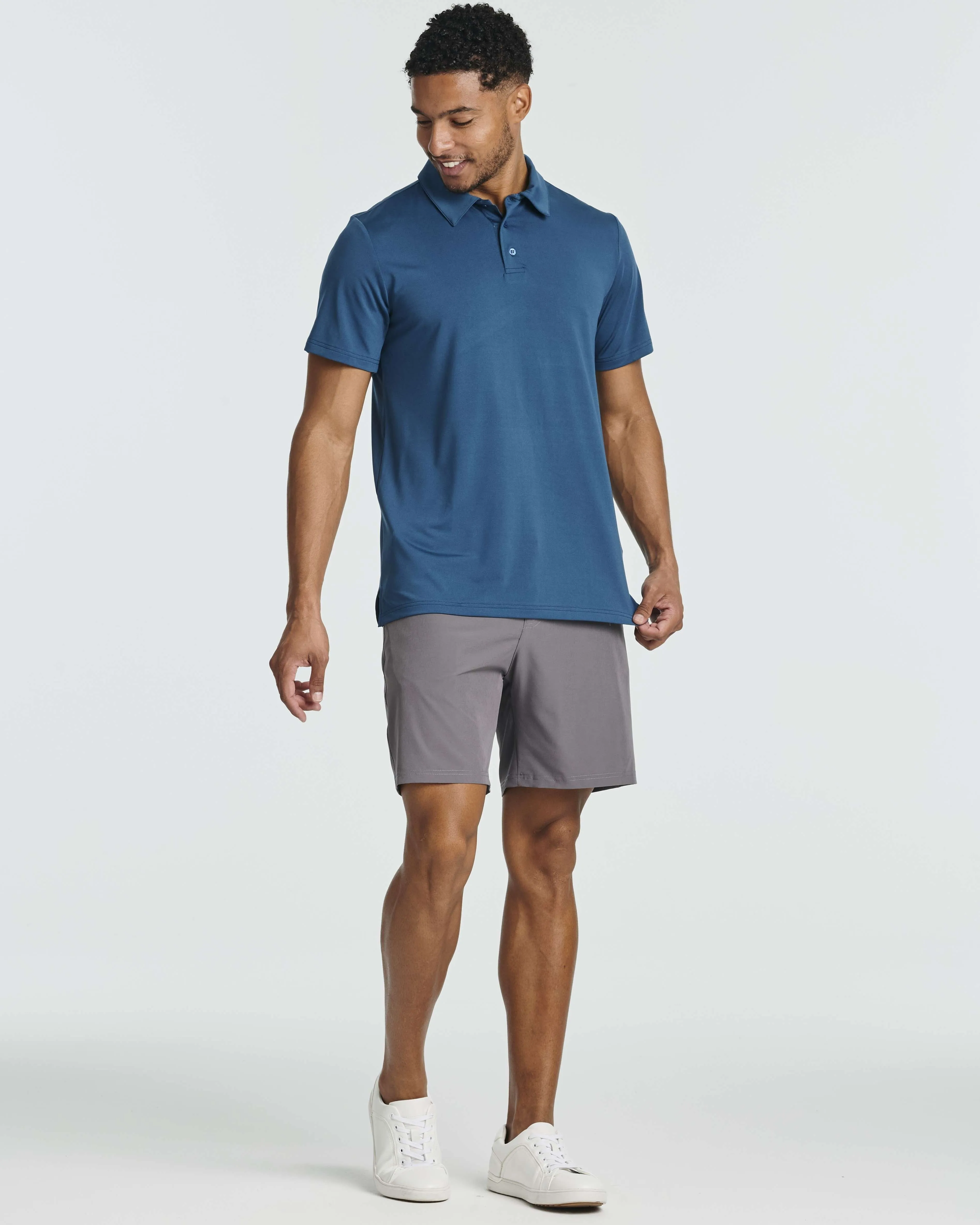 3 Pack: Men's Dry-Fit Short Sleeve Polo Shirt (Available in Big & Tall)