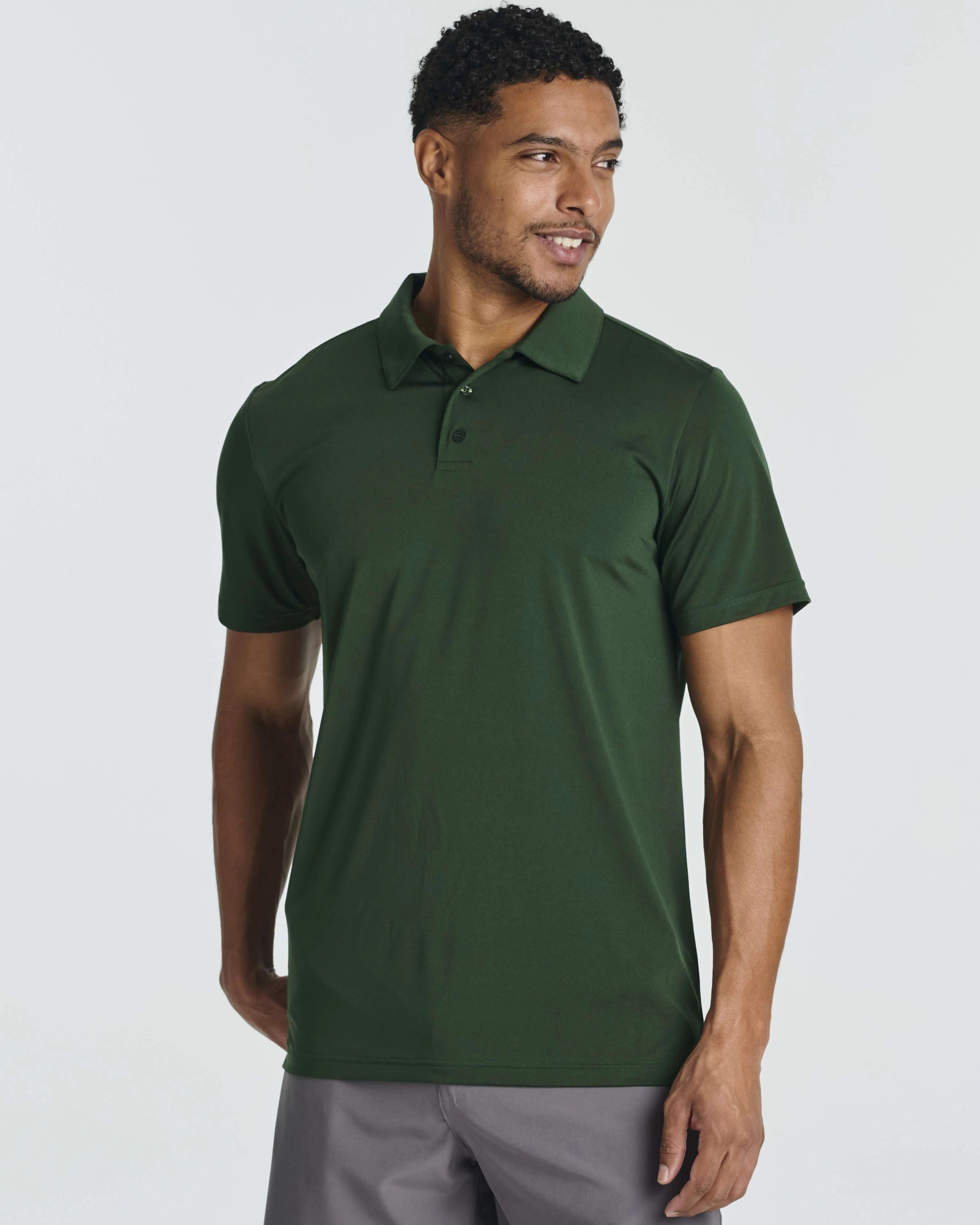 3 Pack: Men's Dry-Fit Short Sleeve Polo Shirt (Available in Big & Tall)