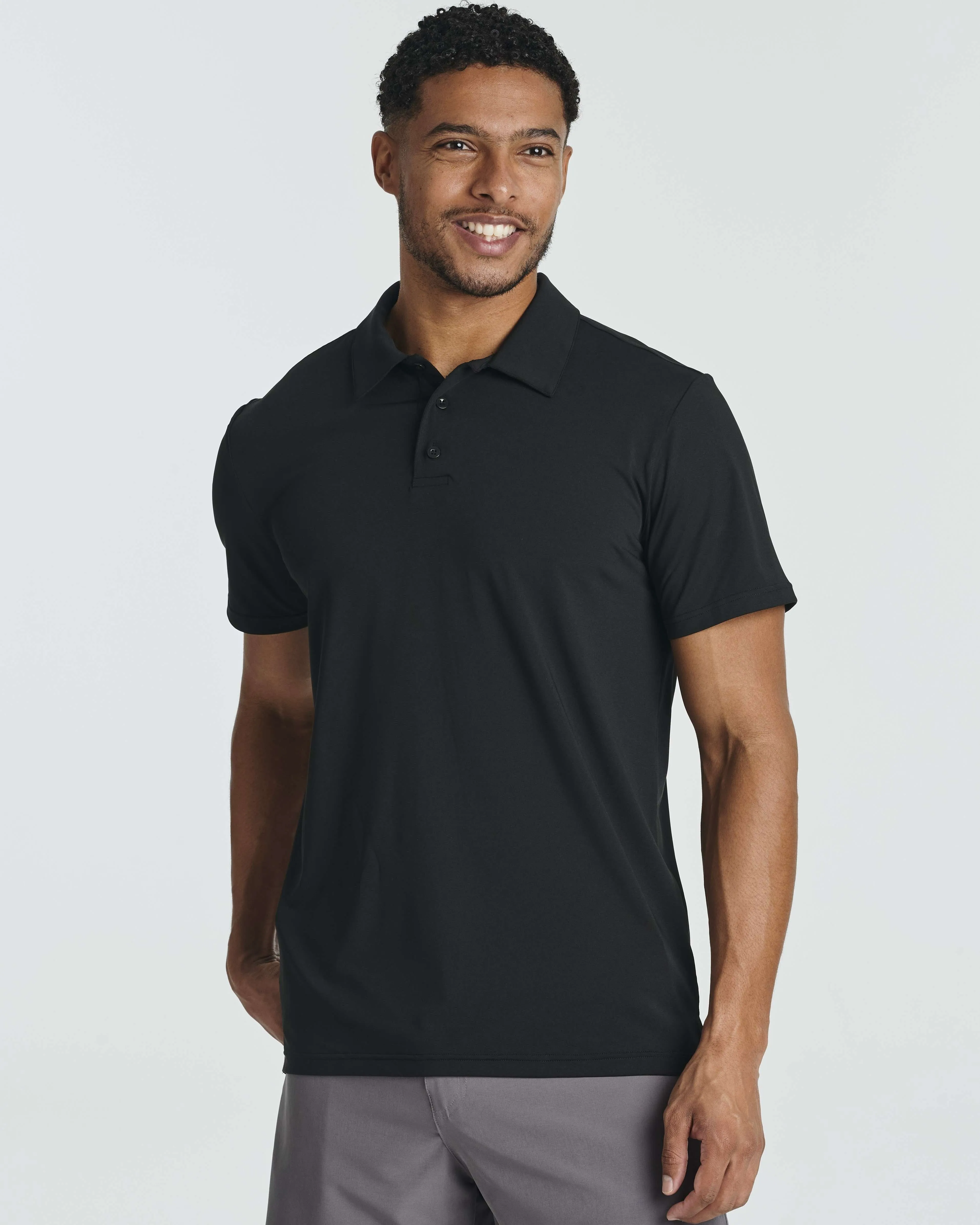 3 Pack: Men's Dry-Fit Short Sleeve Polo Shirt (Available in Big & Tall)