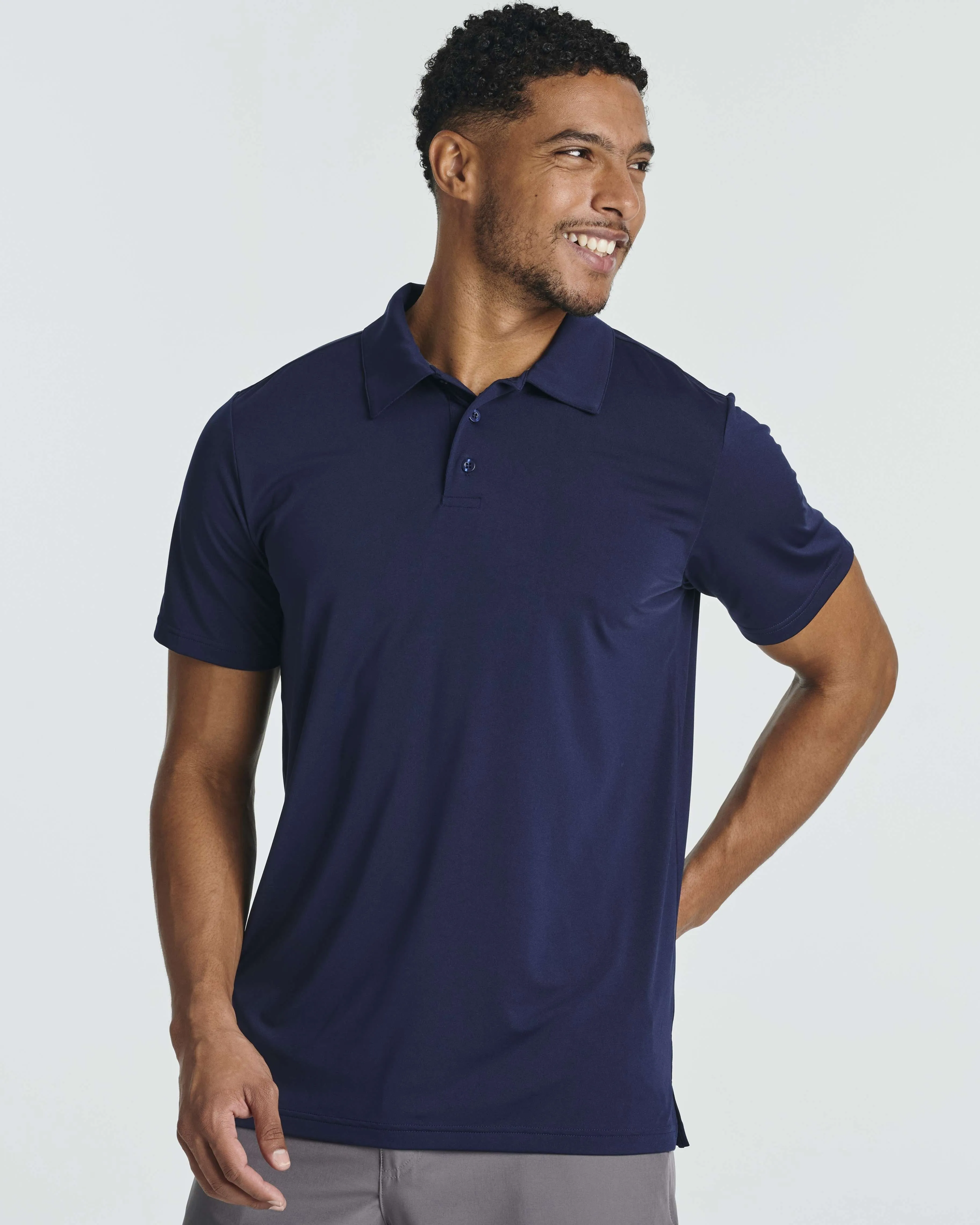 3 Pack: Men's Dry-Fit Short Sleeve Polo Shirt (Available in Big & Tall)