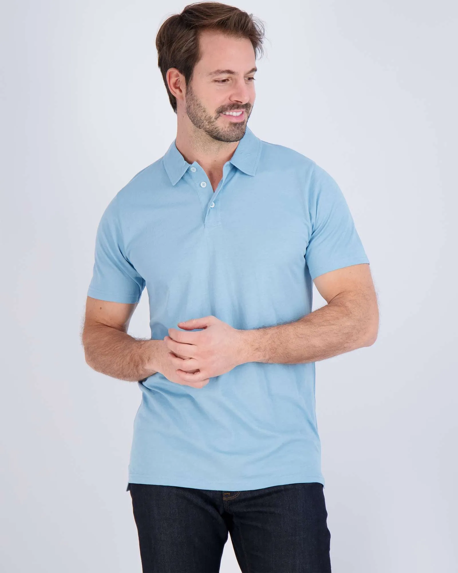 3 Pack: Men's Jersey Cotton Short Sleeve Polo Shirt