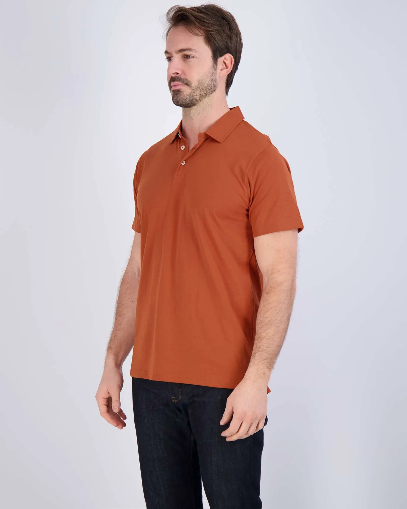 3 Pack: Men's Jersey Cotton Short Sleeve Polo Shirt