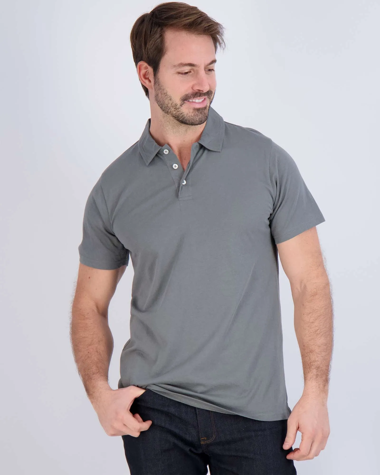 3 Pack: Men's Jersey Cotton Short Sleeve Polo Shirt