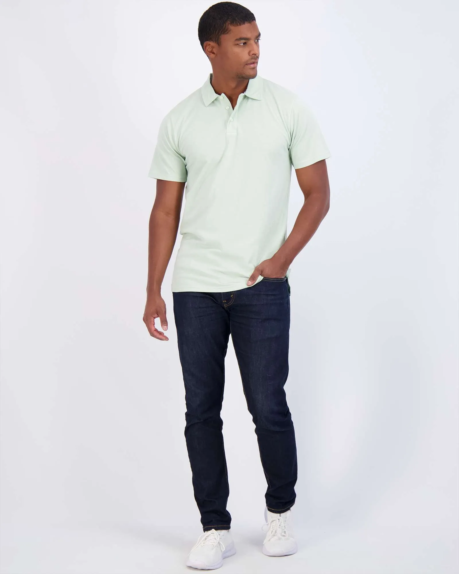 3 Pack: Men's Jersey Cotton Short Sleeve Polo Shirt