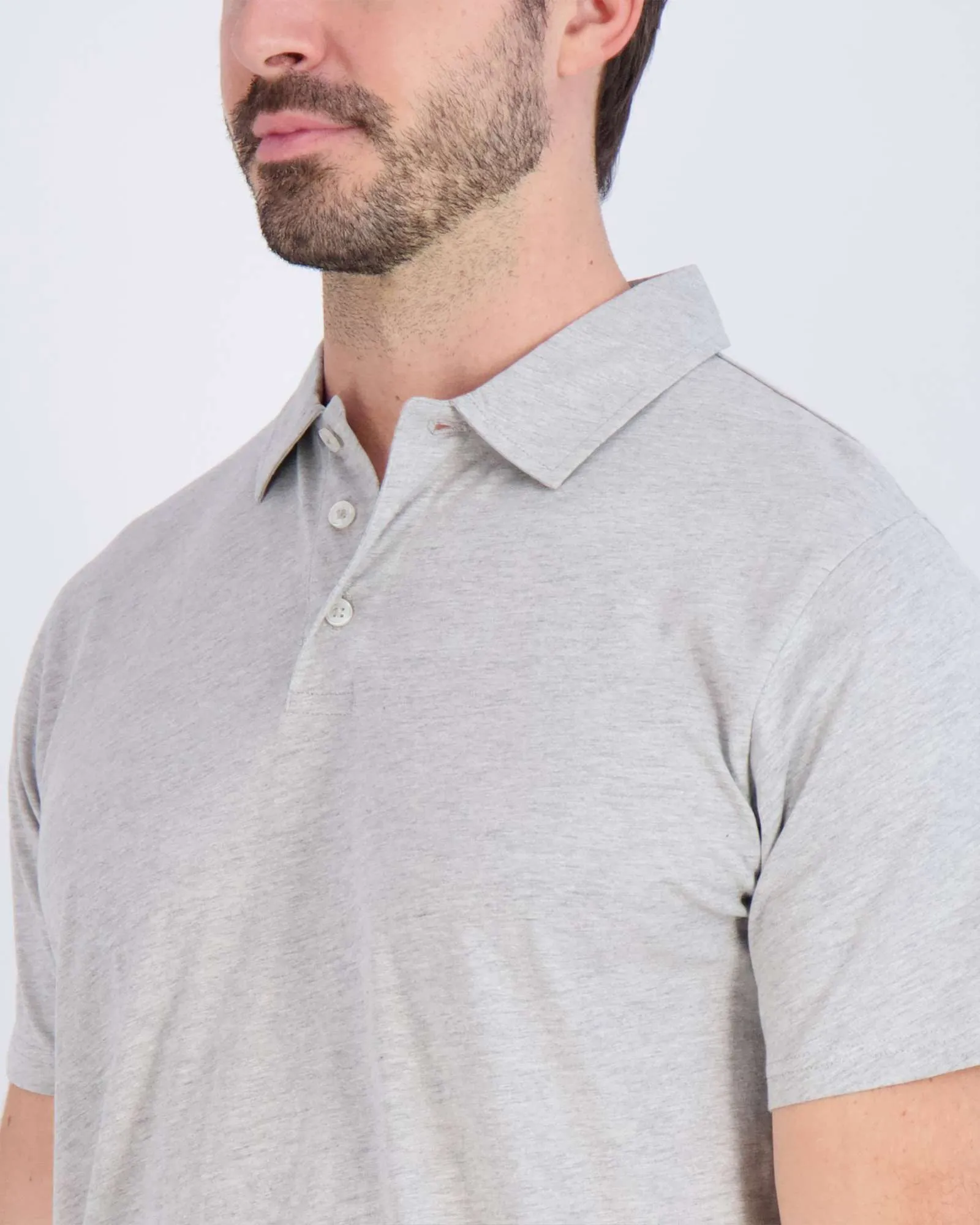 3 Pack: Men's Jersey Cotton Short Sleeve Polo Shirt