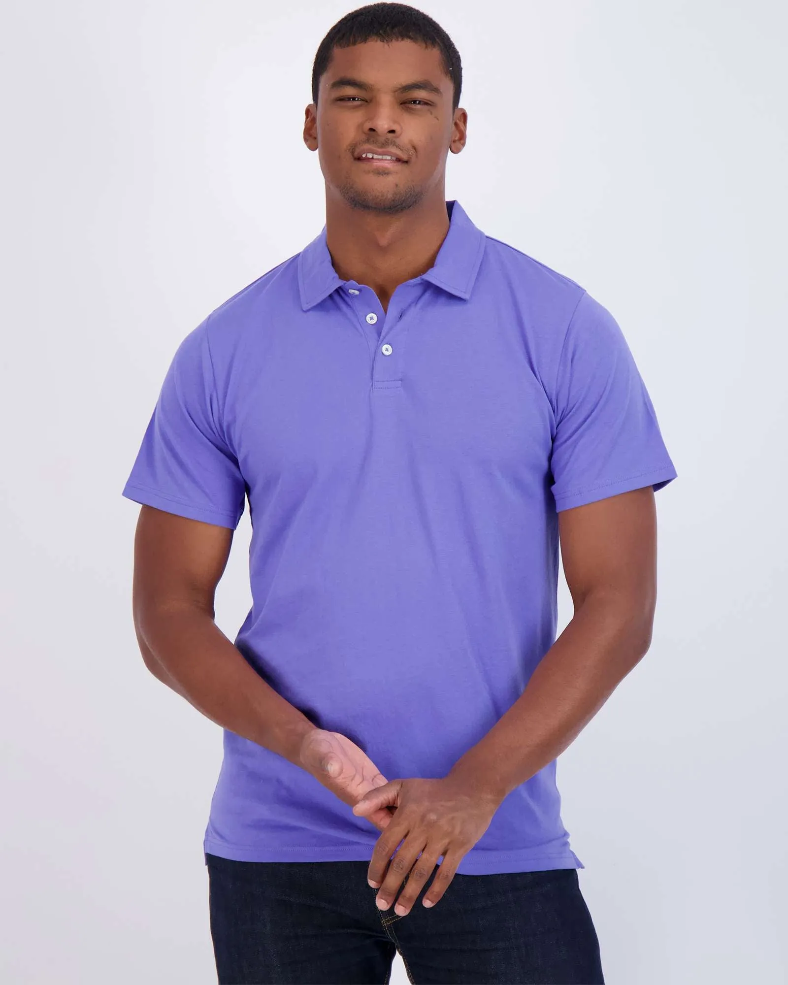 3 Pack: Men's Jersey Cotton Short Sleeve Polo Shirt