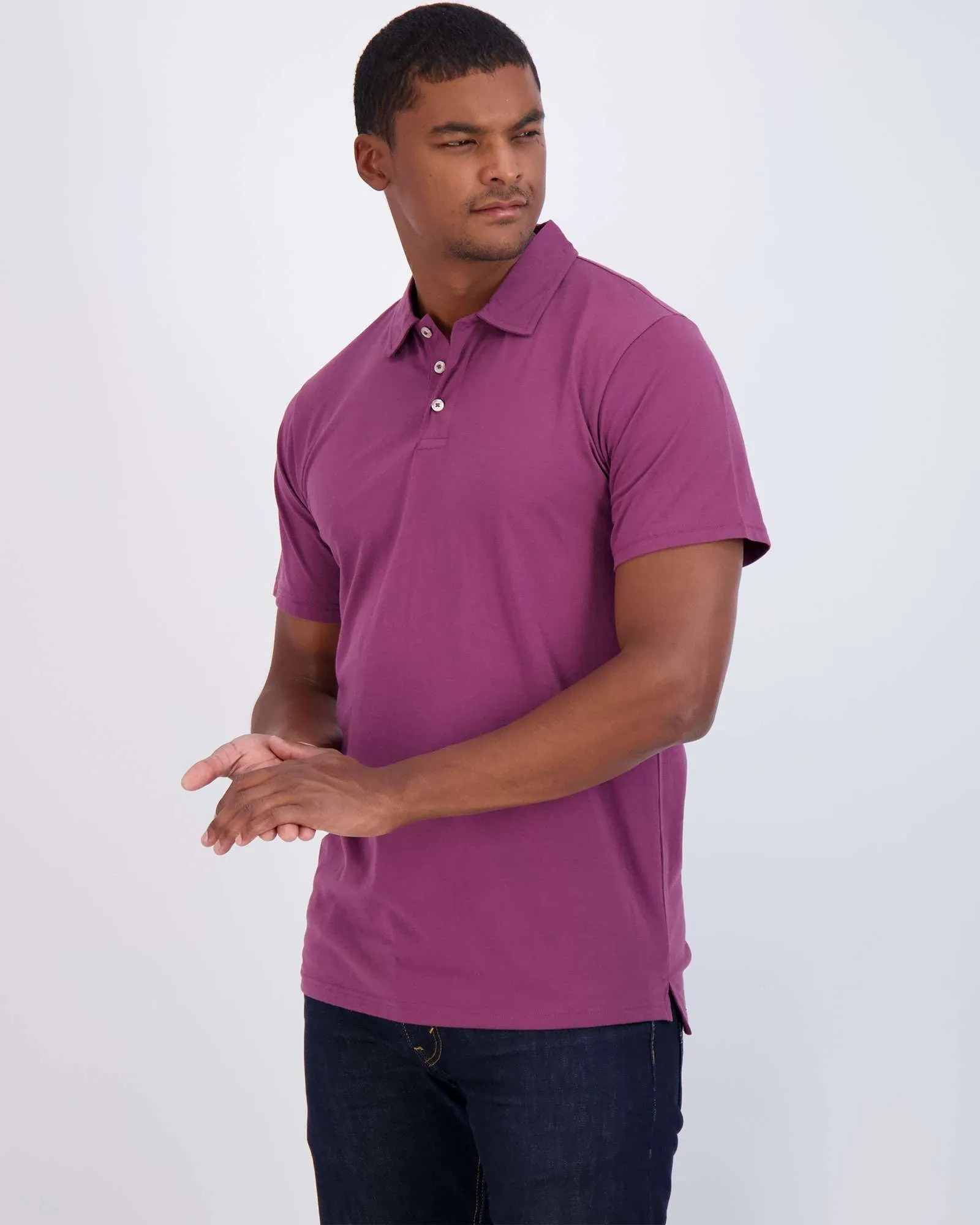 3 Pack: Men's Jersey Cotton Short Sleeve Polo Shirt