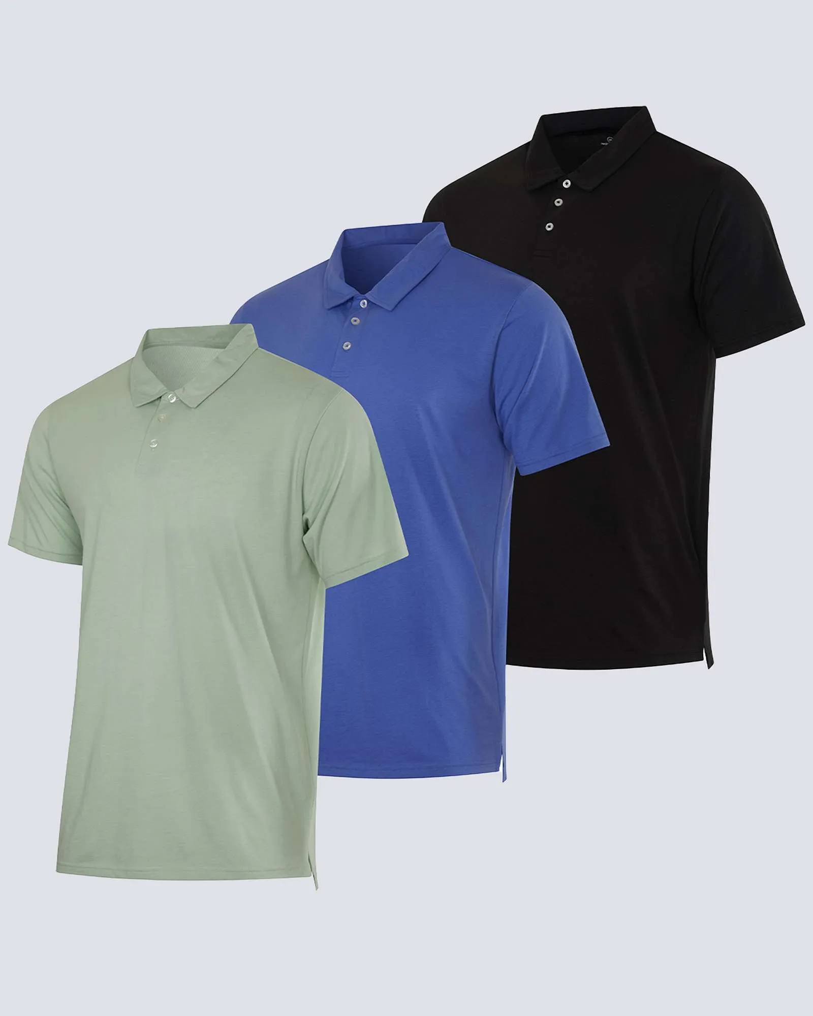 3 Pack: Men's Jersey Cotton Short Sleeve Polo Shirt