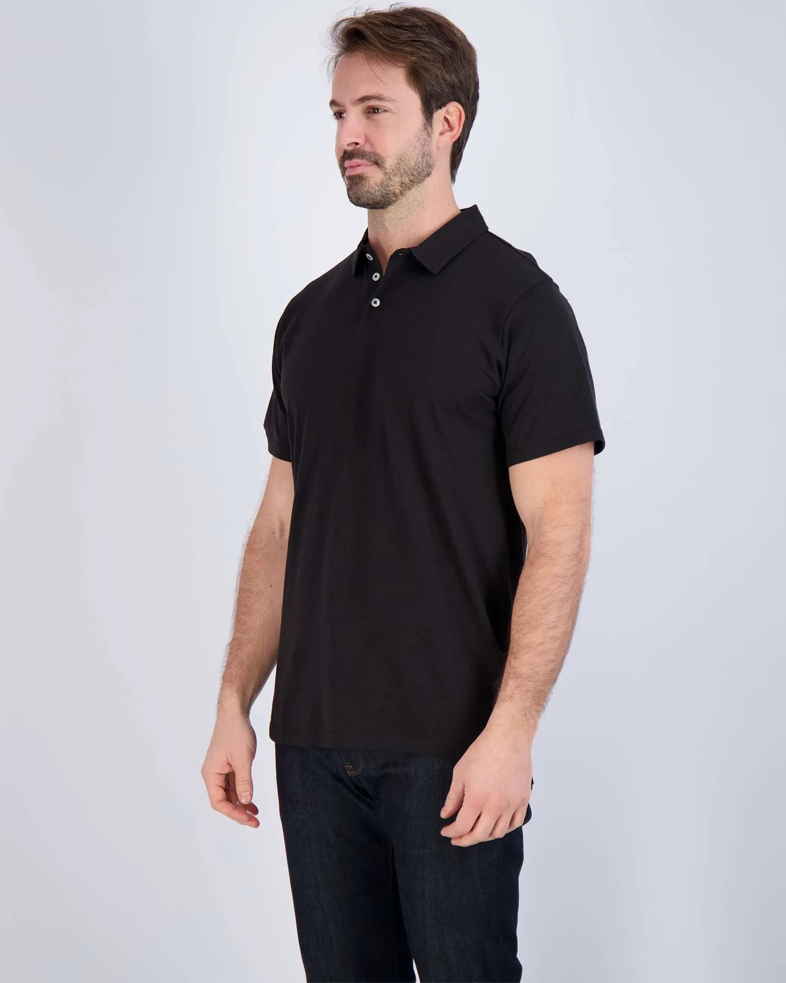 3 Pack: Men's Jersey Cotton Short Sleeve Polo Shirt