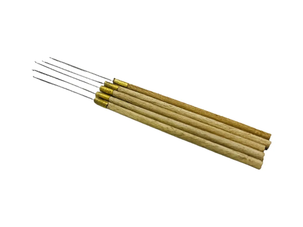 Aari Needles for Beading Work With Wooden Handles