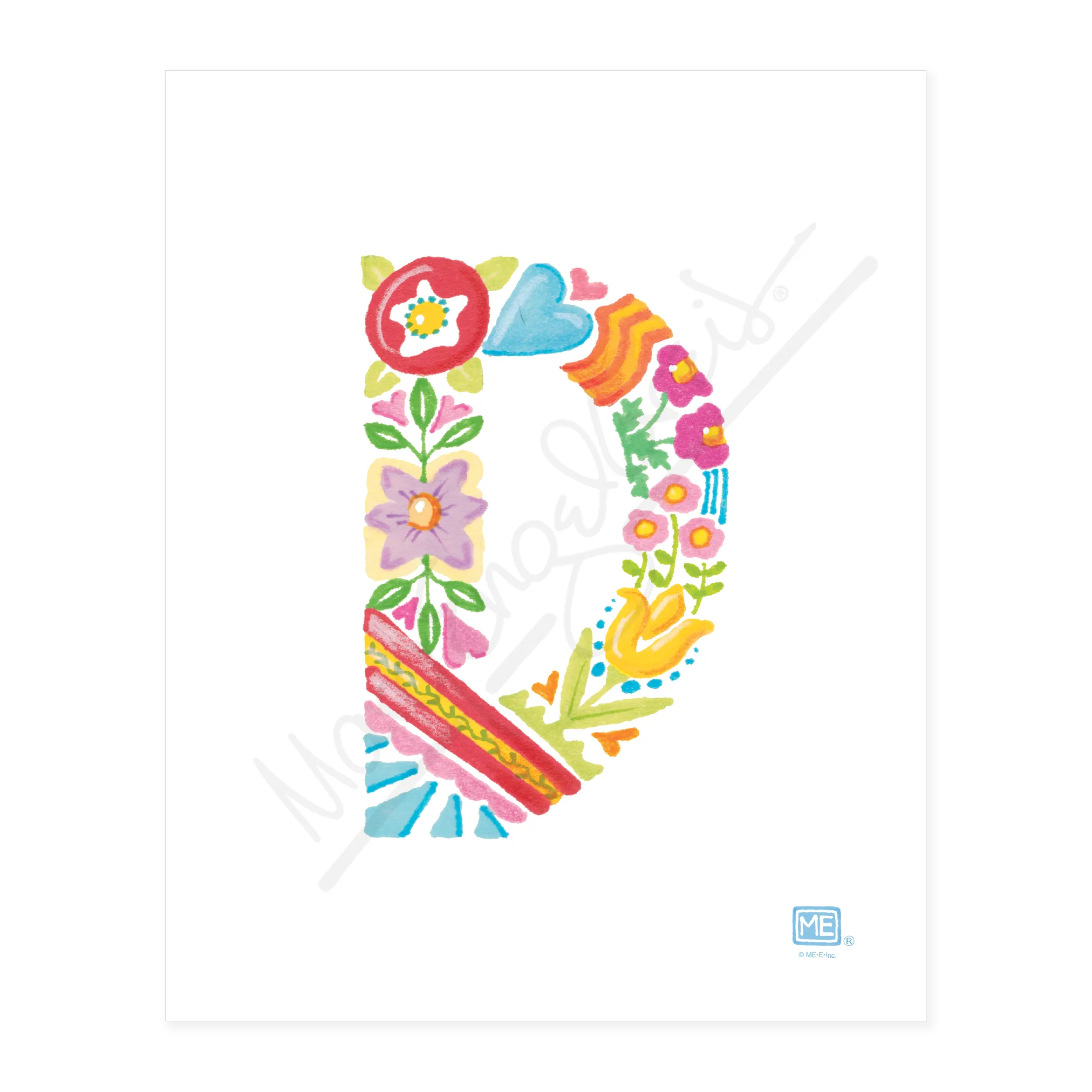 Alphabet Garden Letter D Small Print