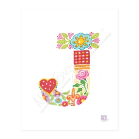 Alphabet Garden Letter J Small Print