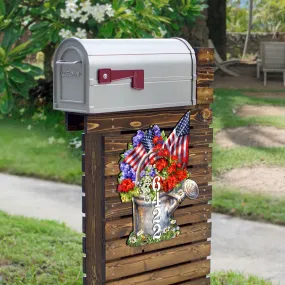 American Flag Summer Bouquet House Number by Gelsinger - American Patriotic Décor - MA8461040-1711