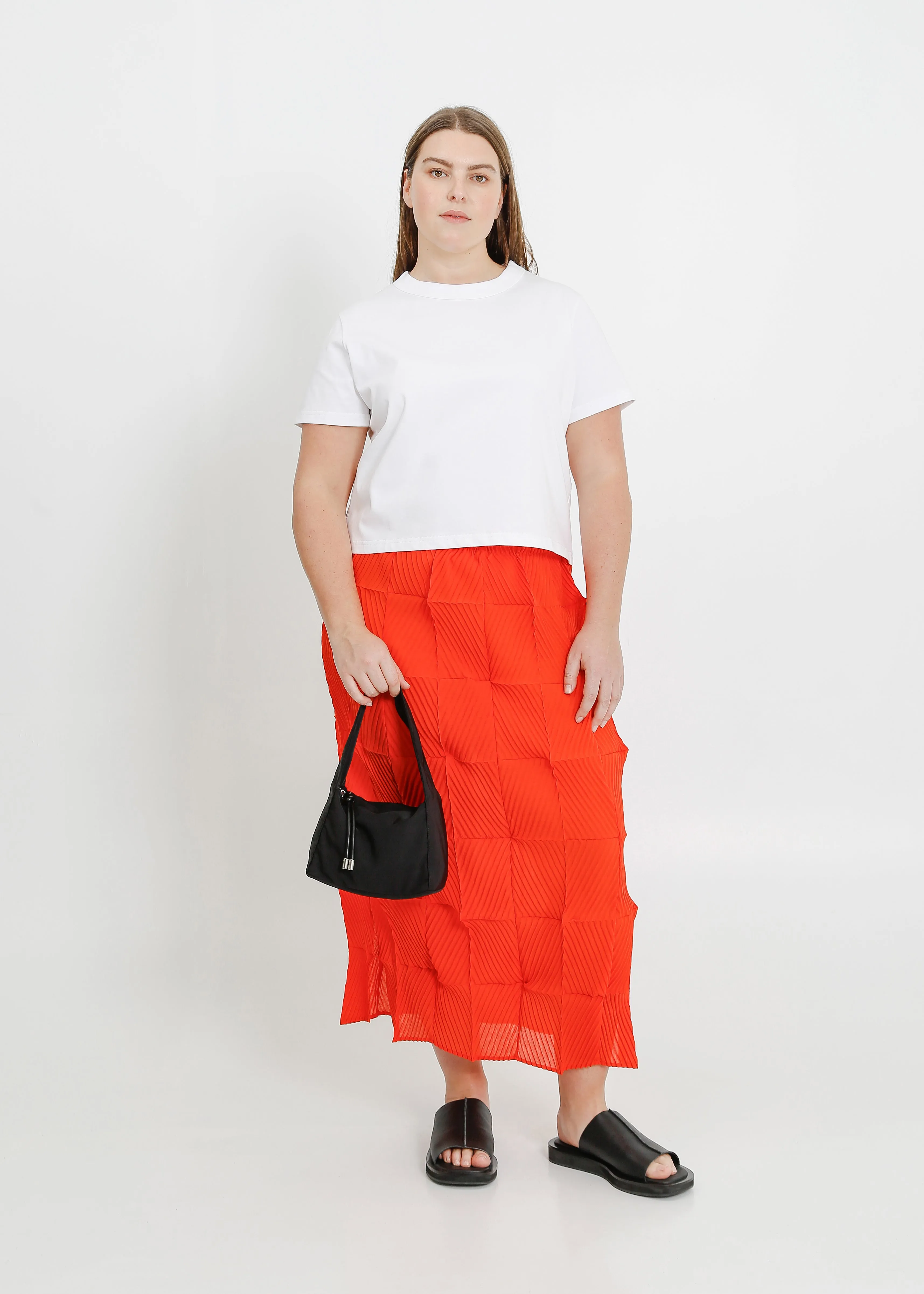 ARBOR PLEAT SKIRT / POPPY