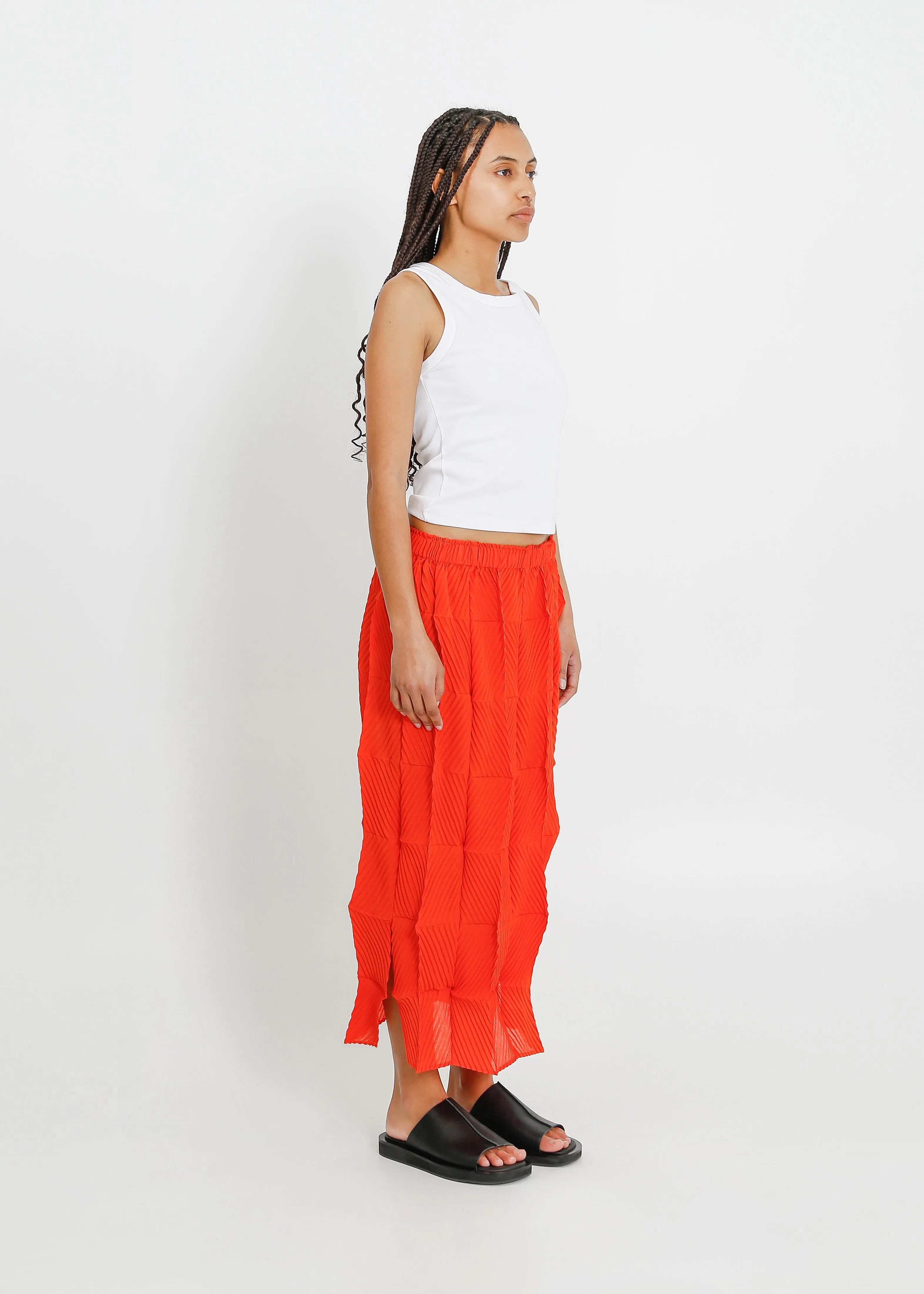 ARBOR PLEAT SKIRT / POPPY