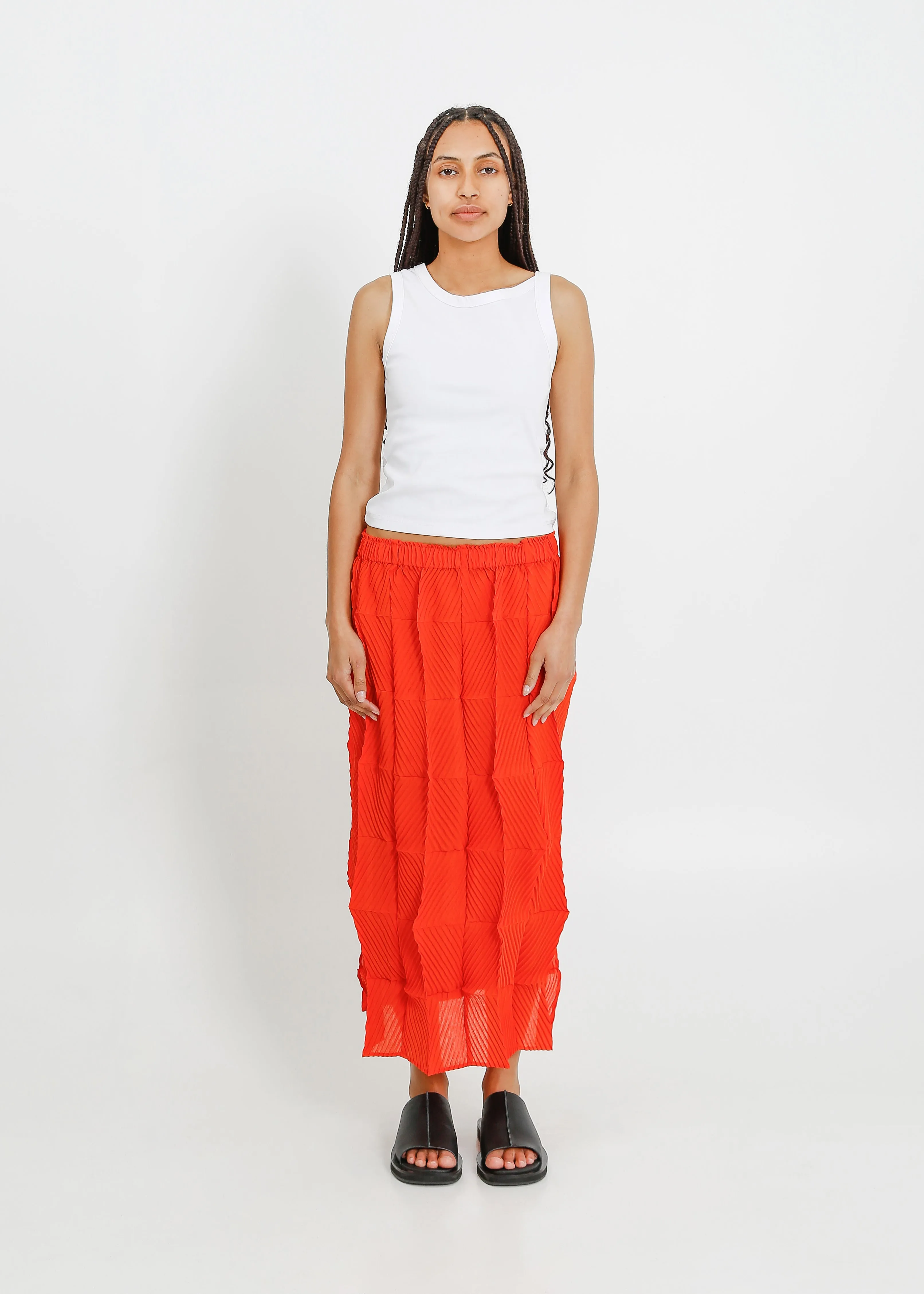 ARBOR PLEAT SKIRT / POPPY