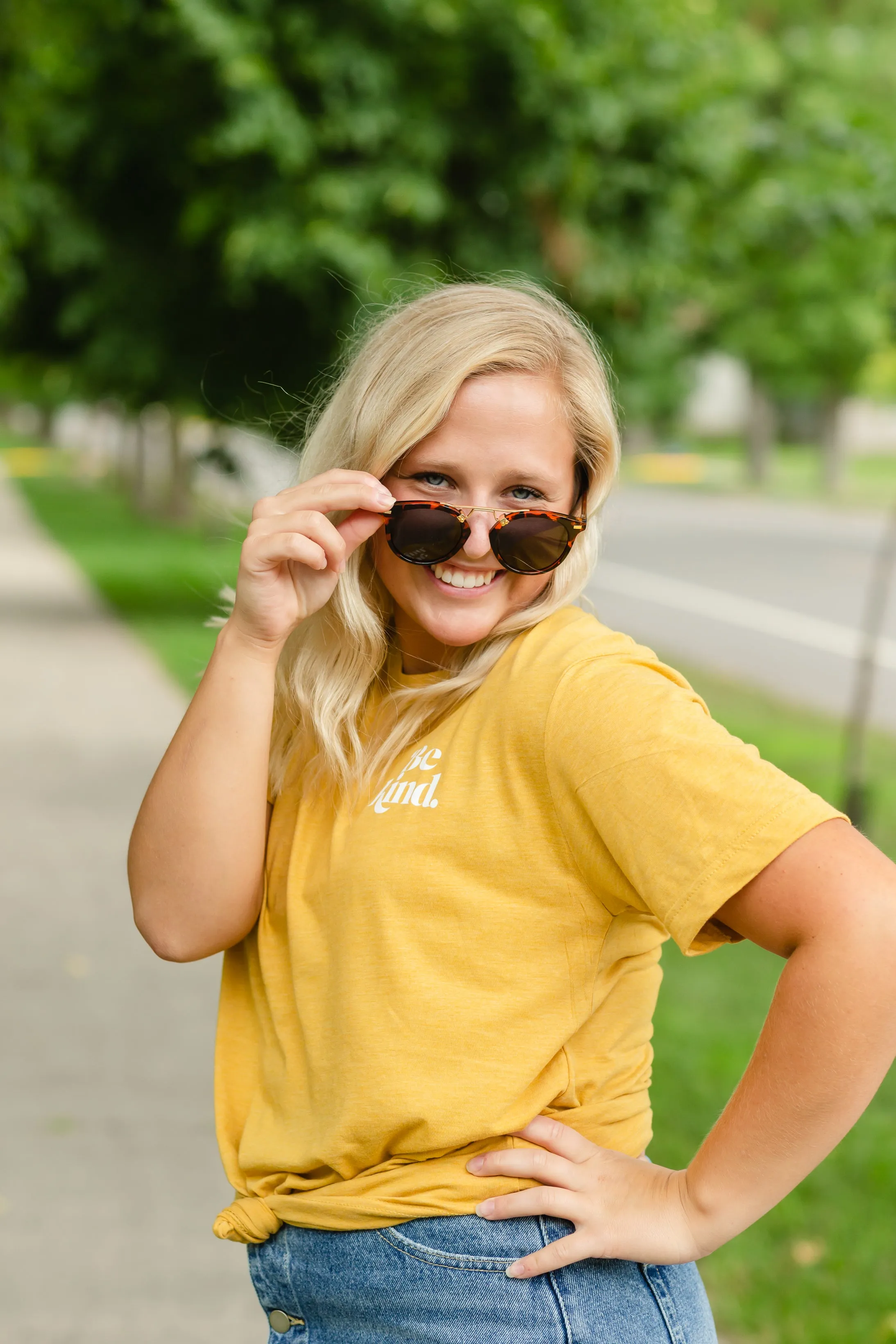 Be Kind Mustard Graphic Tee