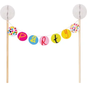 Birthday Dots Cake Banner Topper