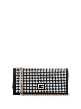 Black Gilded Glamour Crossbody Clutch