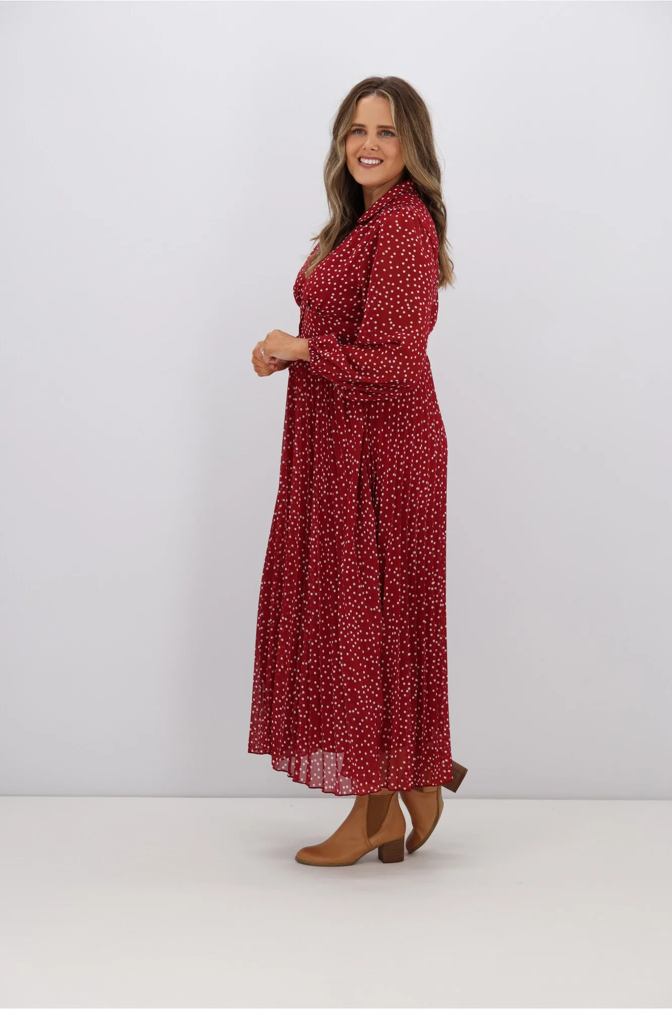 Boho Australia Kasey Dress Red White