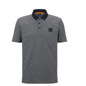 BOSS PeOxford Logo Patch Polo Shirt