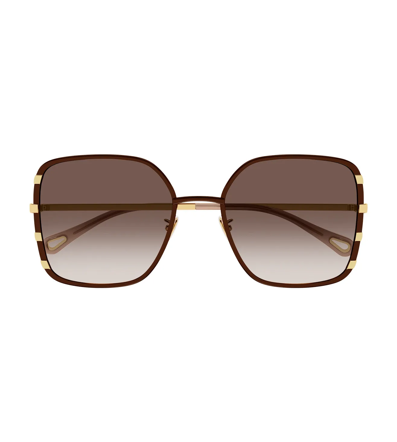 Chloe Women's Brown Square Sunglass