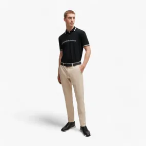 Cotton-Blend Polo Shirt With Stripes And Logo