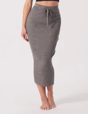 Couture Rib Skirt: Charcoal Heather