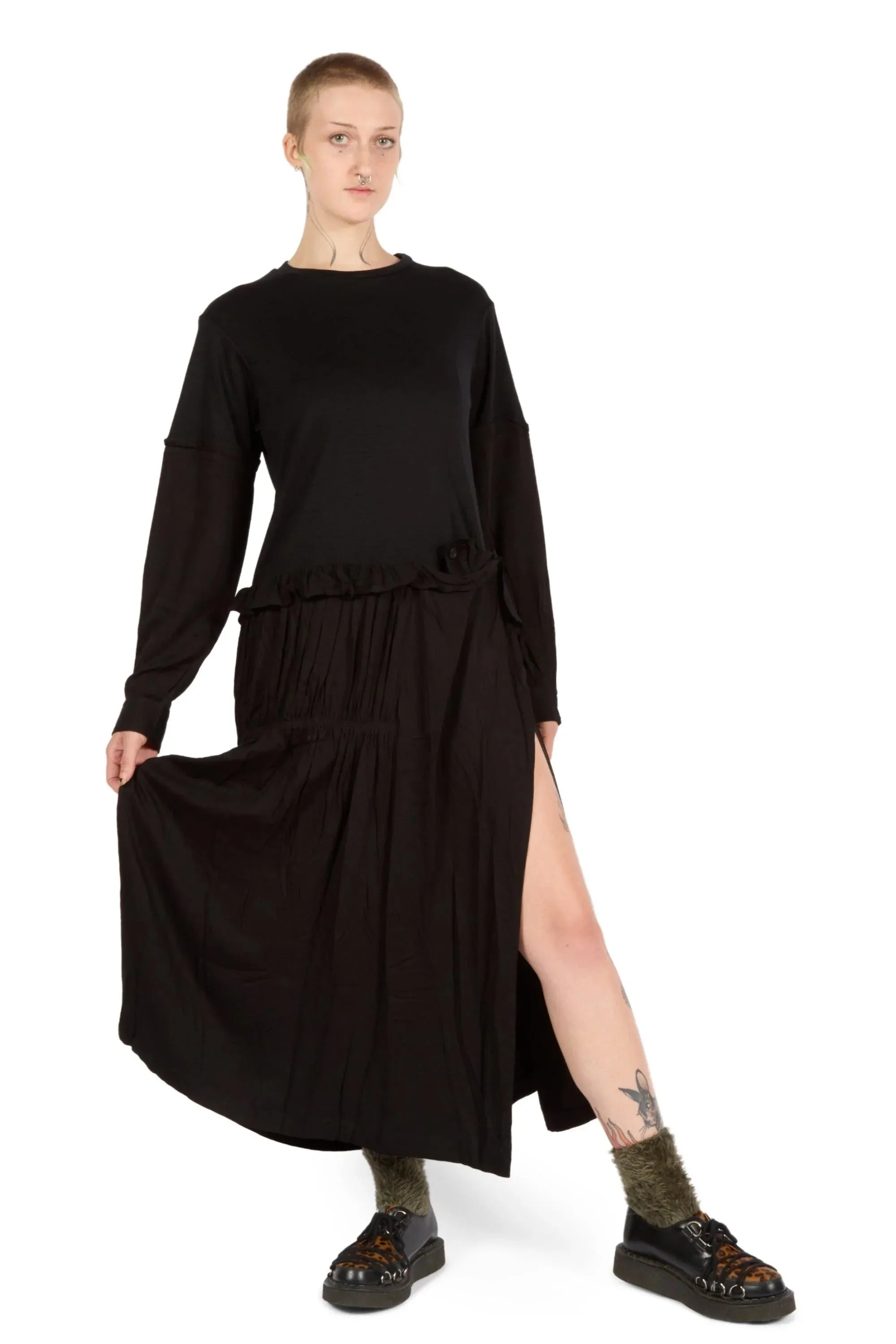 Drop Waist Paneled Dress