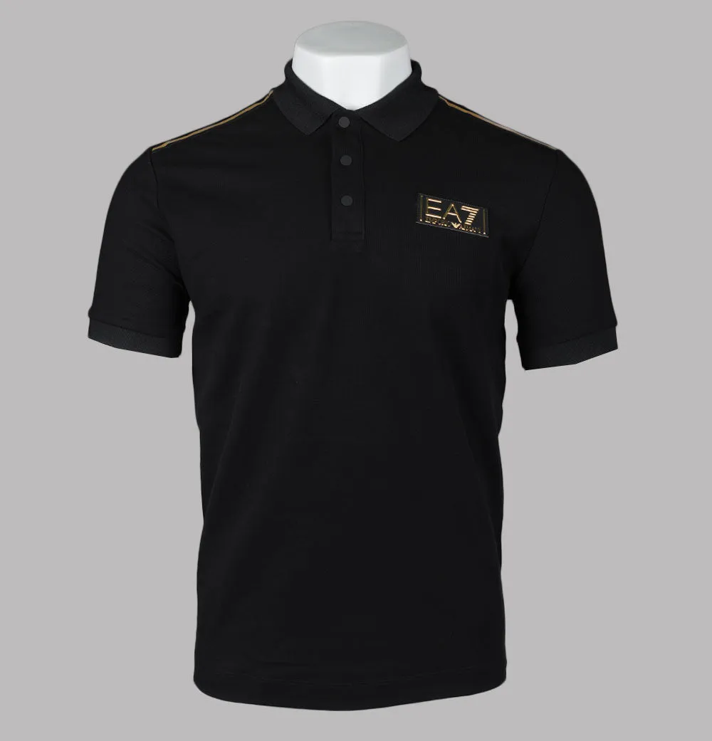 EA7 Gold Label Polo Shirt Black/Gold