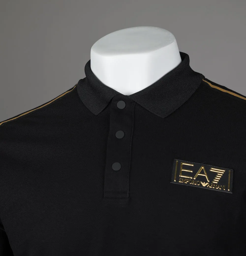 EA7 Gold Label Polo Shirt Black/Gold