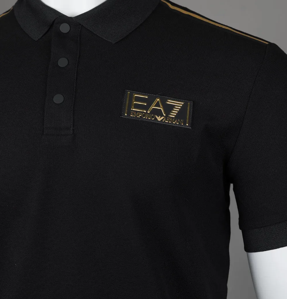 EA7 Gold Label Polo Shirt Black/Gold