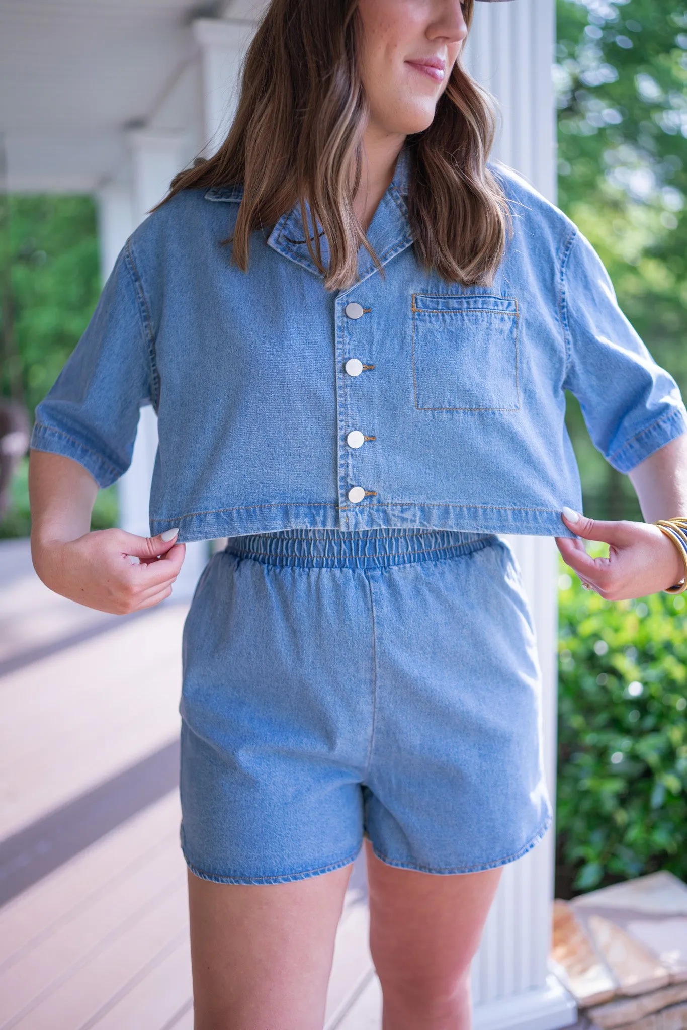 Effortless Chic Chambray Denim Set