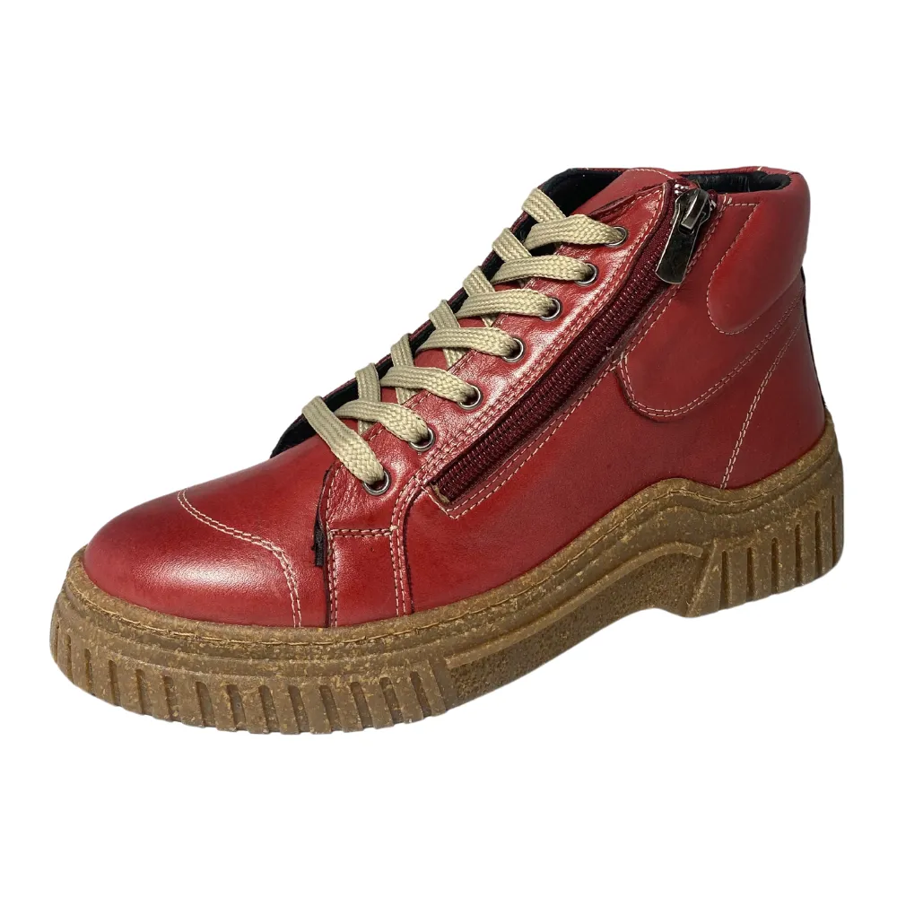 Eric Nurnberg Jace Airlaf Red Leather Boot (Women's)