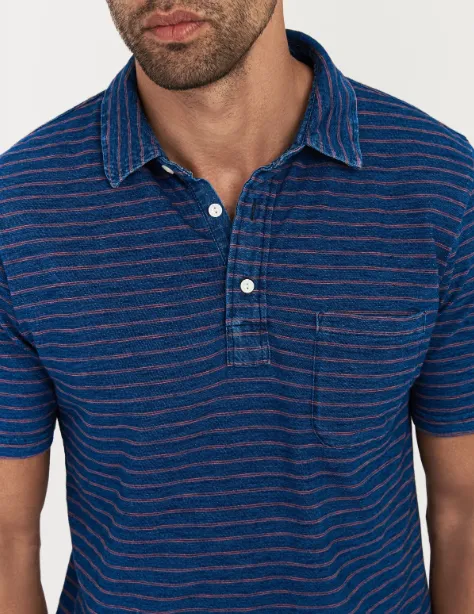 Faherty | Short Sleeve Indigo Polo