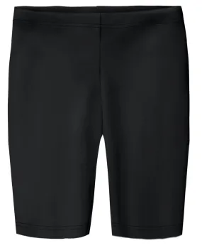 Girls Soft Cotton Long Bike Shorts | Black