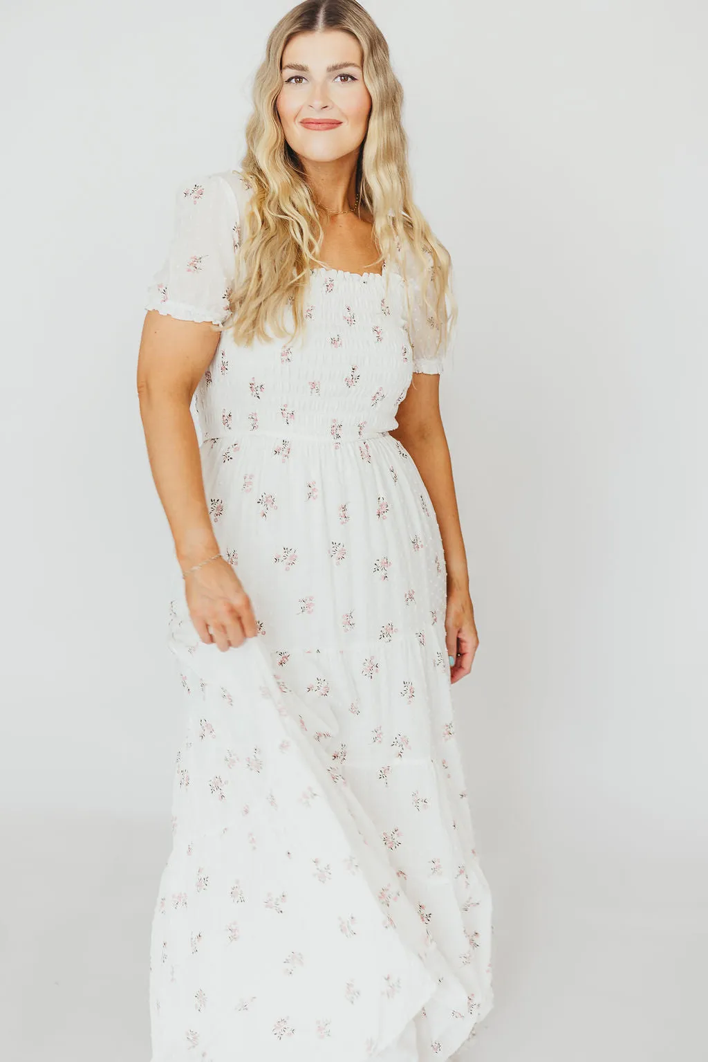 Harper Worth Maxi Dress in Pink Floral - Bump Friendly