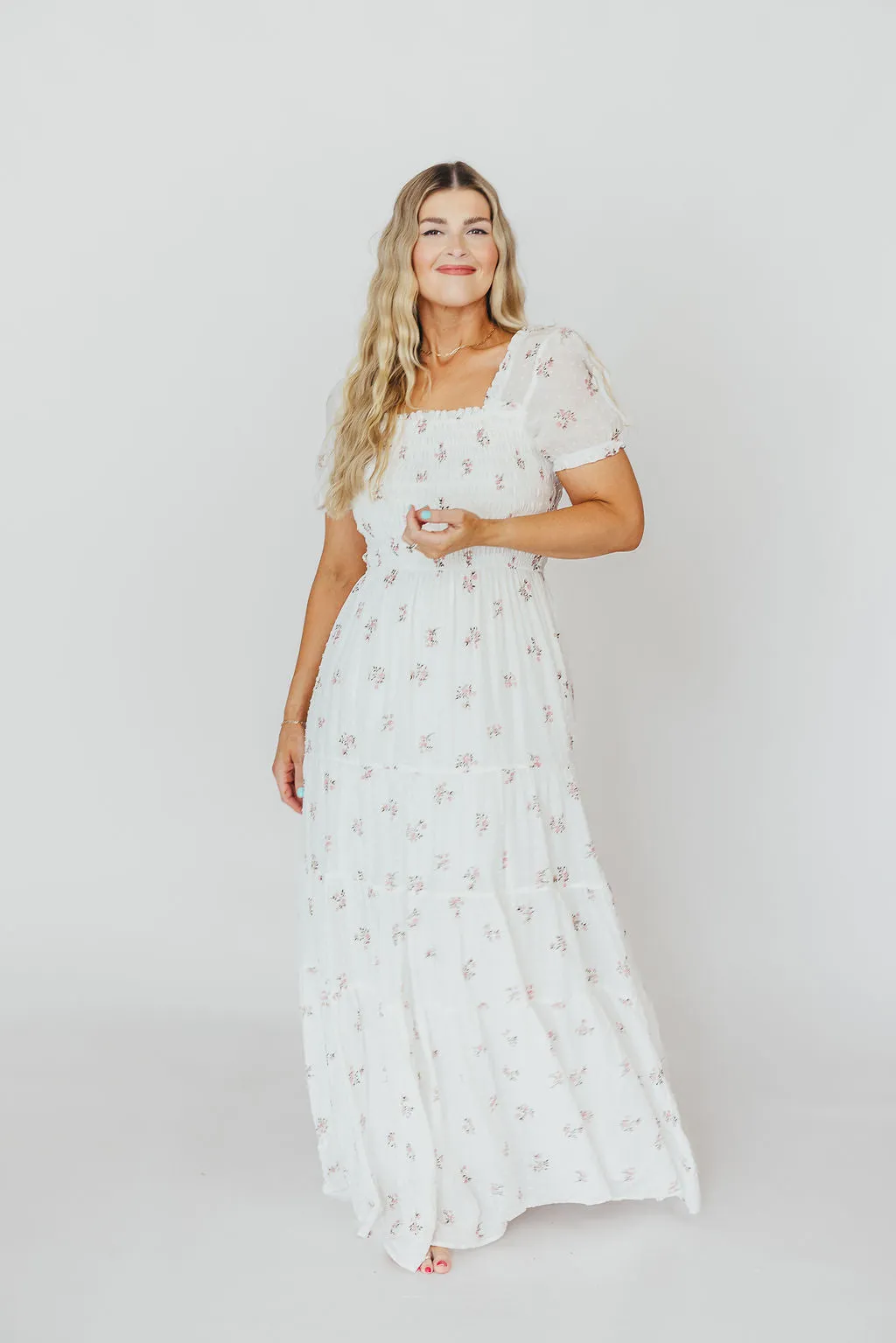 Harper Worth Maxi Dress in Pink Floral - Bump Friendly