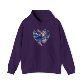 Heart Butterfly Unisex Heavy Blend™ Hooded Sweatshirt