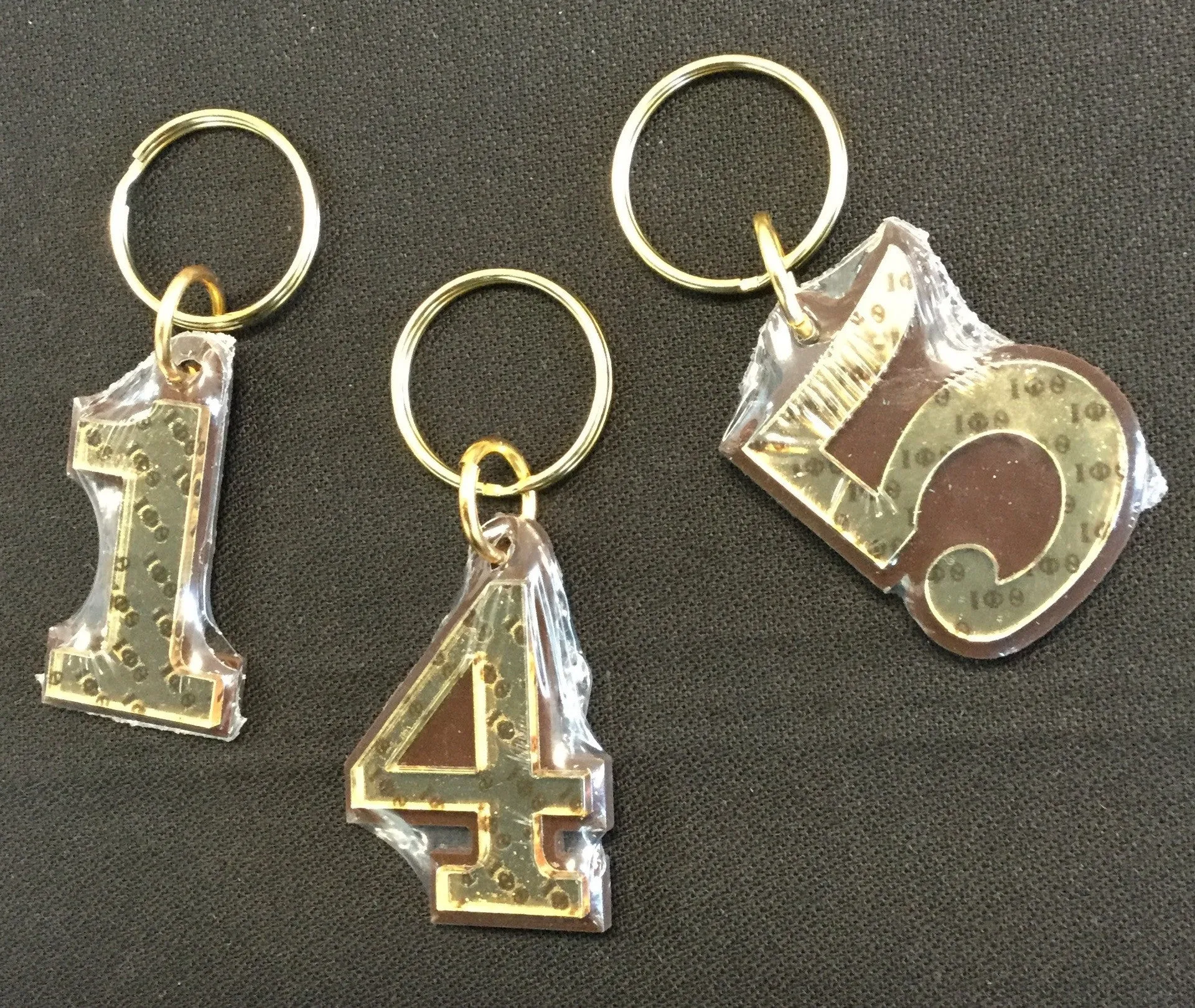 Iota Double Number Keychain