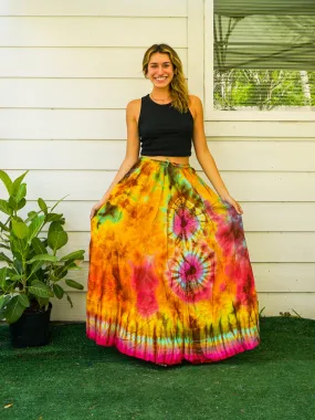 K4300- Hand Dyed Tiered Maxi Hippie Skirt