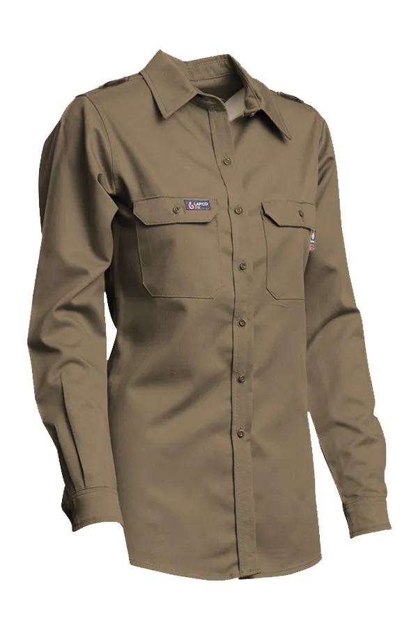 Ladies FR DH Uniform Shirts | made with 6.5oz. Westex® DH | Khaki