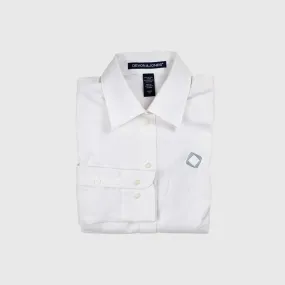 Ladies' Solid Stretch Twill Shirt in White