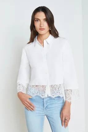 L'Agence Levo Lace-Trim Shirt