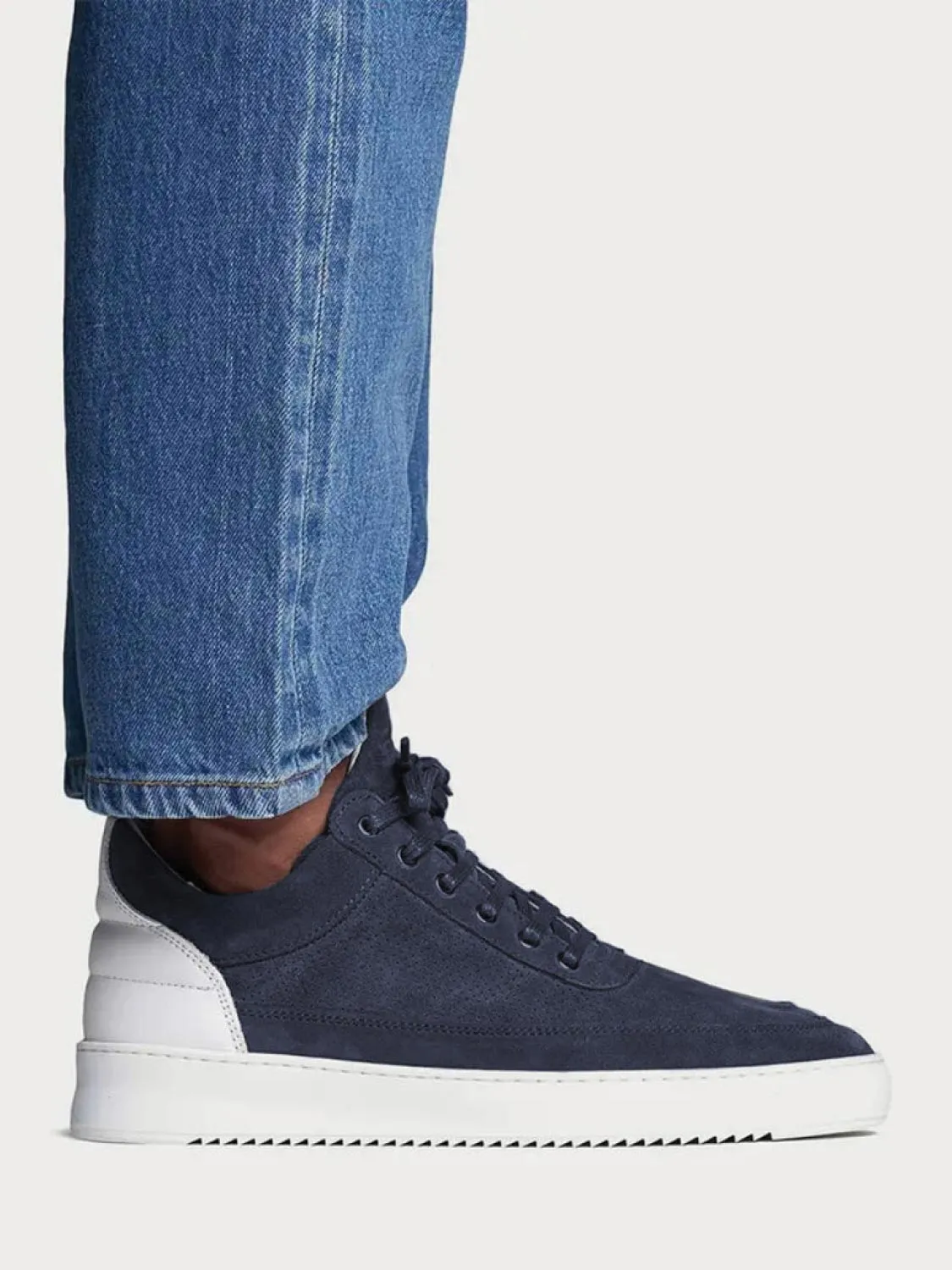 Low Top Ripple Perforated Navy